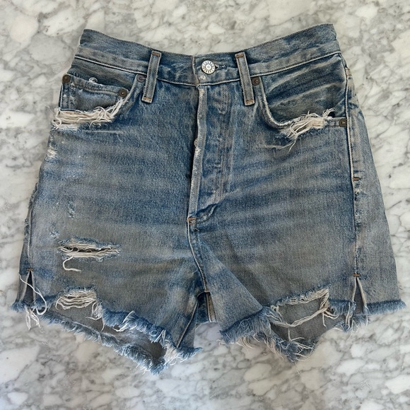 AGOLDE Dee high rise denim shorts - Picture 1 of 3